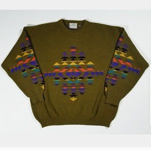 🚫 SOLD 🚫GeometricMidwestern Unisex Sweater 70s